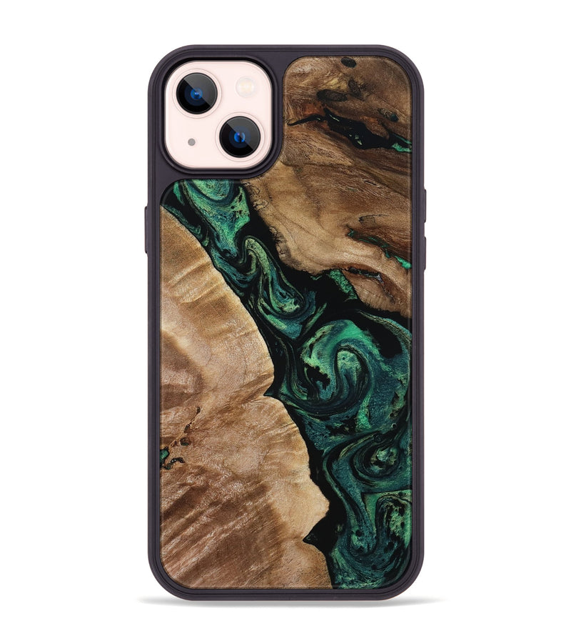 iPhone 14 Plus Wood Phone Case - Sim (Green, 801542)