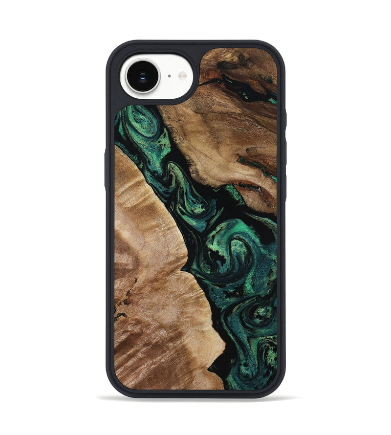 iPhone 16e Wood Phone Case - Sim (Green, 801542)