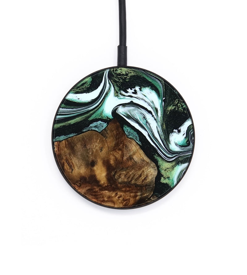Circle Wood Wireless Charger - Josue (Green, 801543)