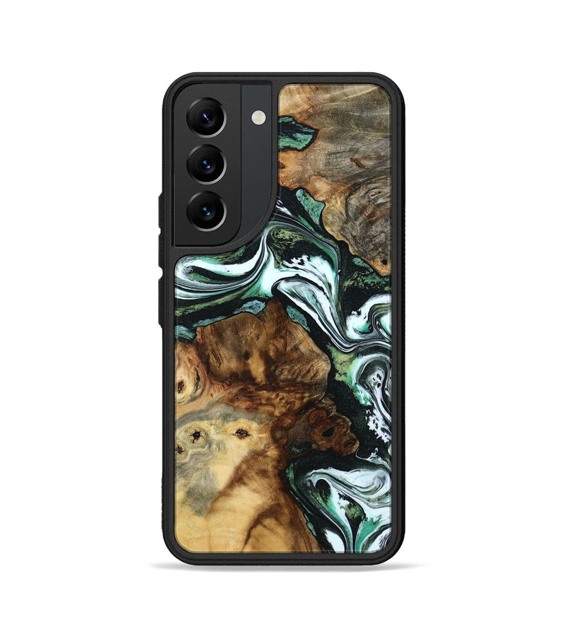 Galaxy S22 Wood Phone Case - Josue (Green, 801543)