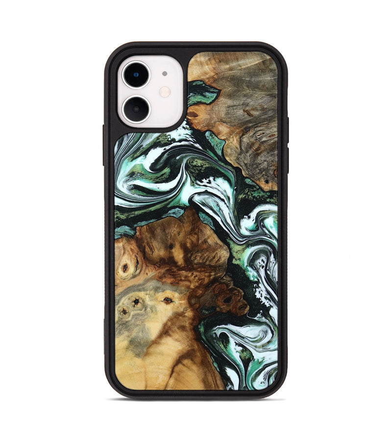 iPhone 11 Wood Phone Case - Josue (Green, 801543)