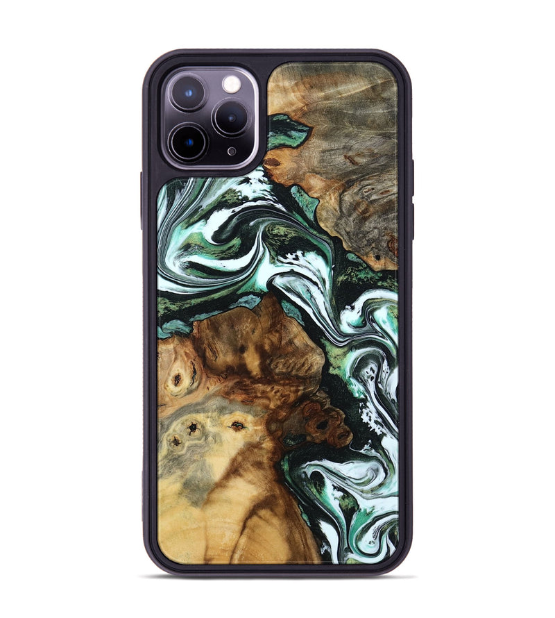iPhone 11 Pro Max Wood Phone Case - Josue (Green, 801543)
