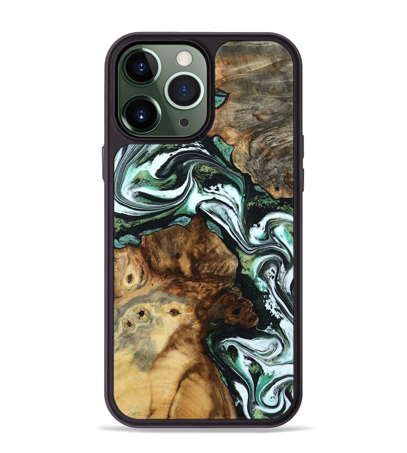iPhone 13 Pro Max Wood Phone Case - Josue (Green, 801543)