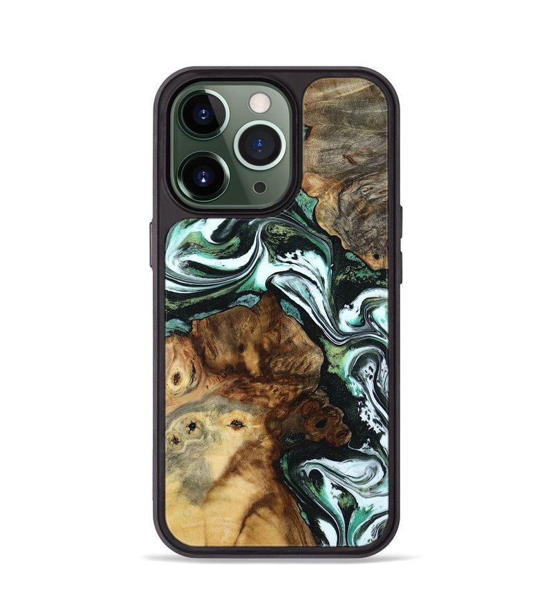 iPhone 13 Pro Wood Phone Case - Josue (Green, 801543)