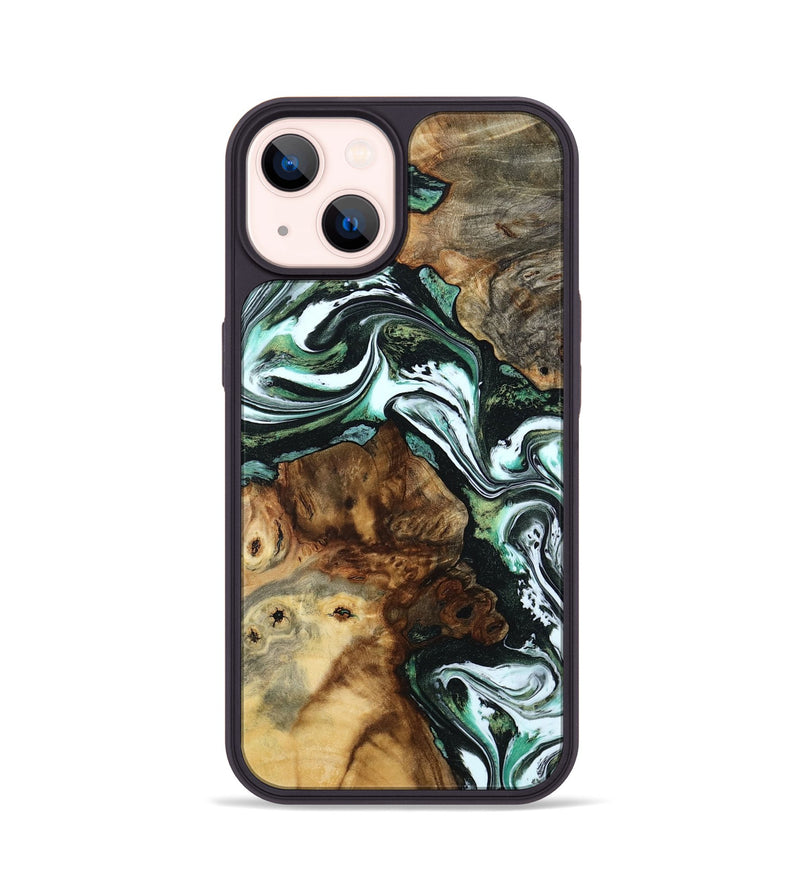 iPhone 14 Wood Phone Case - Josue (Green, 801543)