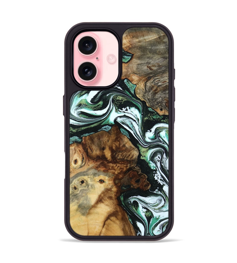 iPhone 16 Wood Phone Case - Josue (Green, 801543)
