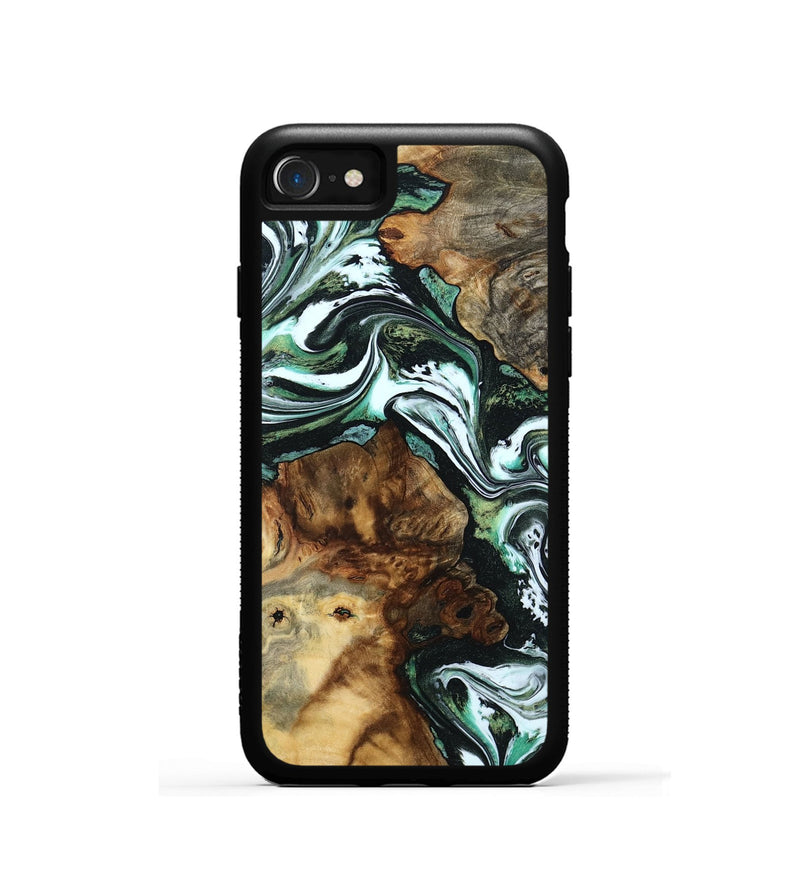 iPhone SE Wood Phone Case - Josue (Green, 801543)