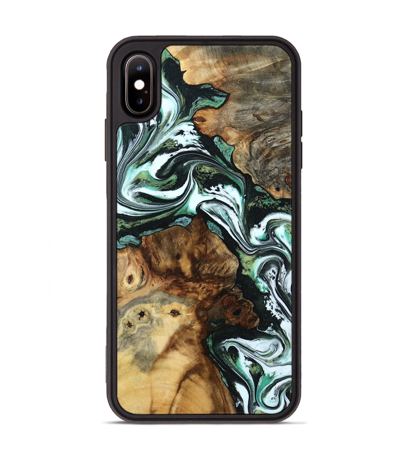 iPhone Xs Max Wood Phone Case - Josue (Green, 801543)