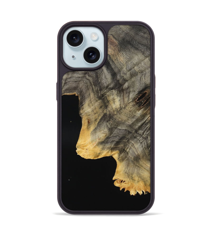 iPhone 15 Wood Phone Case - Cristal (Wood Burl, 801551)