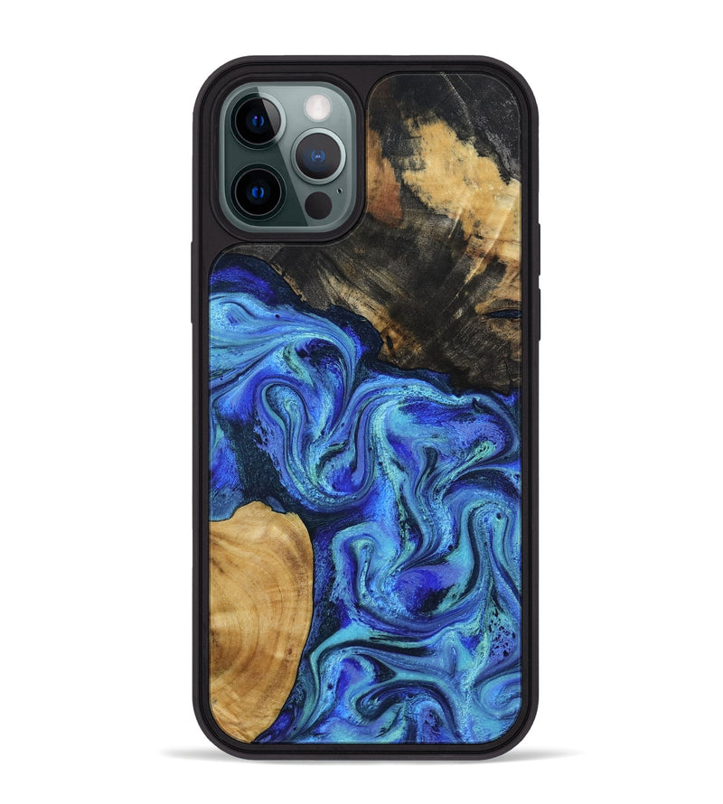 iPhone 12 Pro Max Wood Phone Case - Kermit (Blue, 801555)