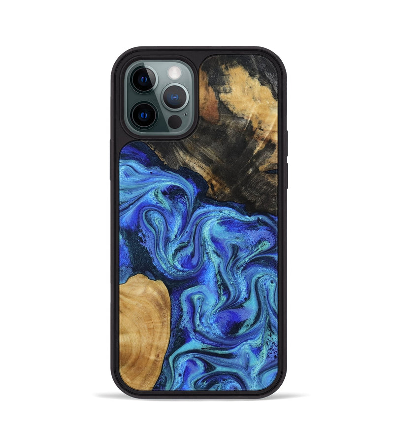 iPhone 12 Pro Wood Phone Case - Kermit (Blue, 801555)