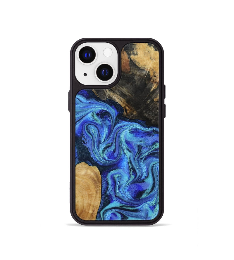 iPhone 13 mini Wood Phone Case - Kermit (Blue, 801555)