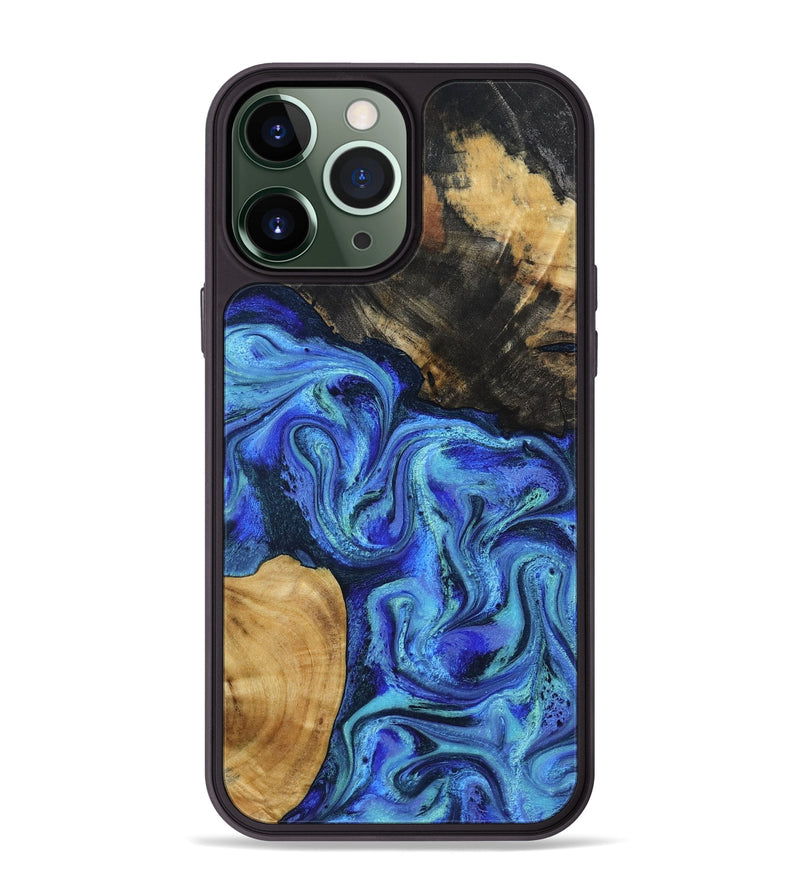 iPhone 13 Pro Max Wood Phone Case - Kermit (Blue, 801555)
