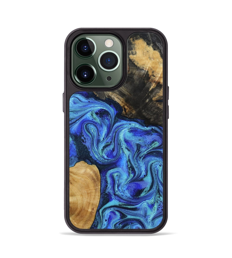 iPhone 13 Pro Wood Phone Case - Kermit (Blue, 801555)