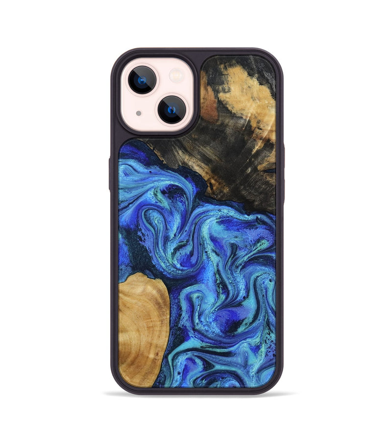 iPhone 14 Wood Phone Case - Kermit (Blue, 801555)