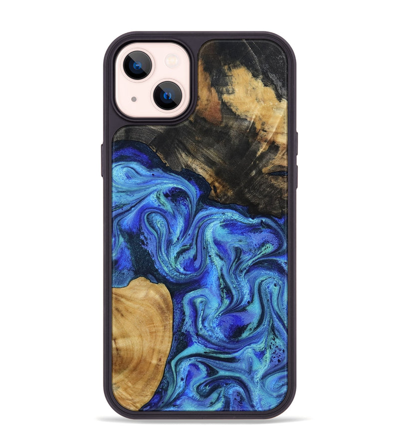 iPhone 14 Plus Wood Phone Case - Kermit (Blue, 801555)