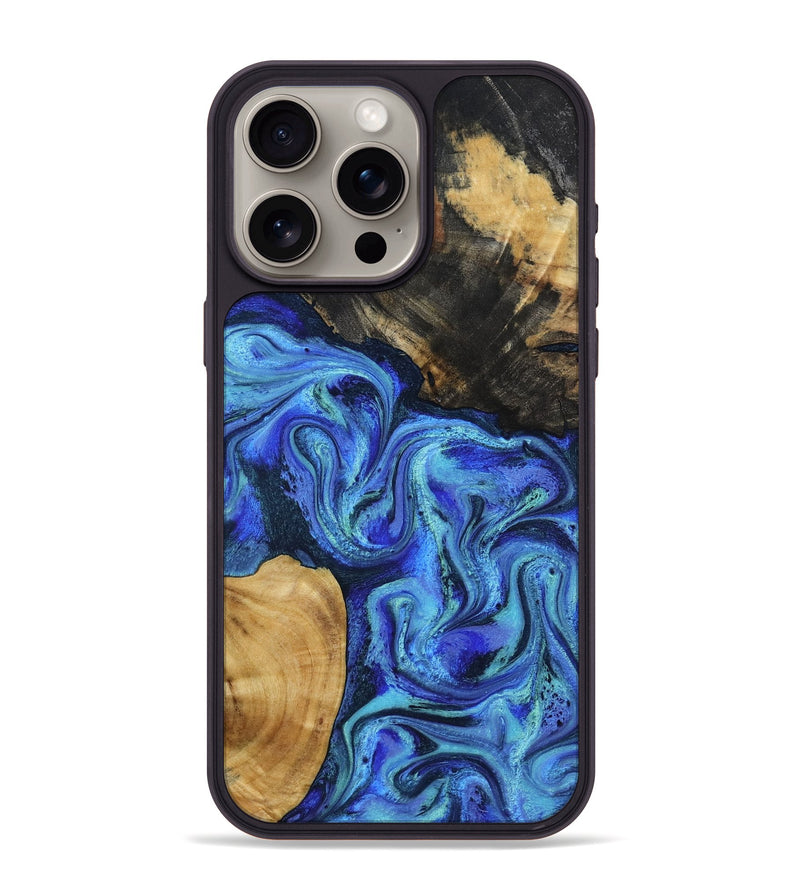 iPhone 15 Pro Max Wood Phone Case - Kermit (Blue, 801555)