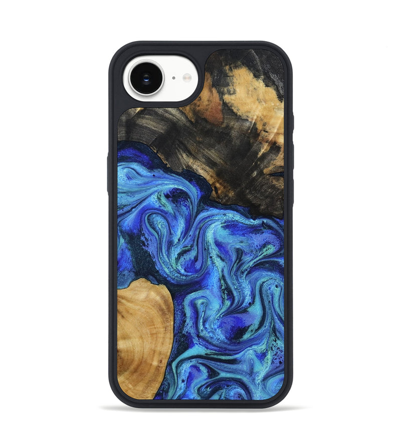 iPhone 16e Wood Phone Case - Kermit (Blue, 801555)