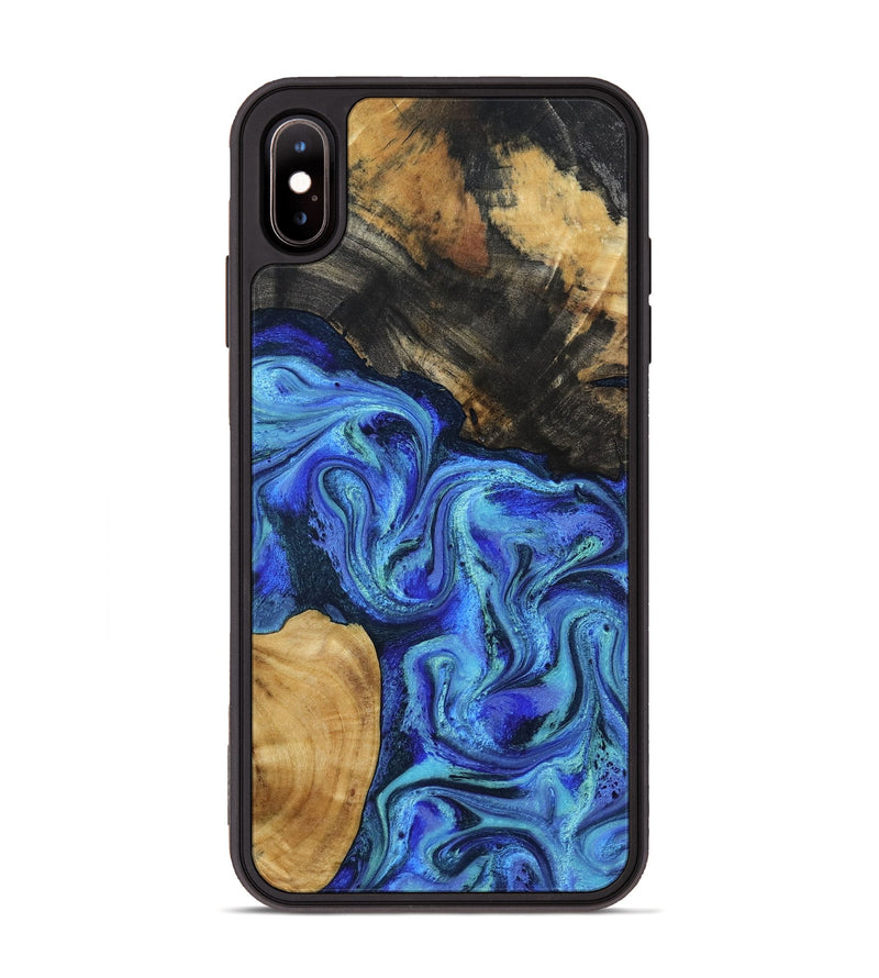 iPhone Xs Max Wood Phone Case - Kermit (Blue, 801555)