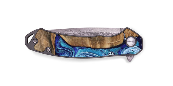 EDC Wood Pocket Knife - Chrissy (Blue, 801556)
