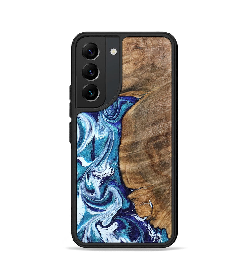 Galaxy S22 Wood Phone Case - Chrissy (Blue, 801556)