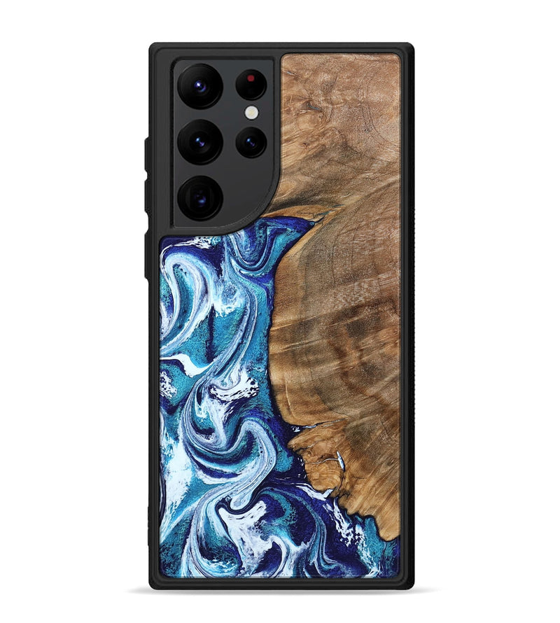 Galaxy S22 Ultra Wood Phone Case - Chrissy (Blue, 801556)