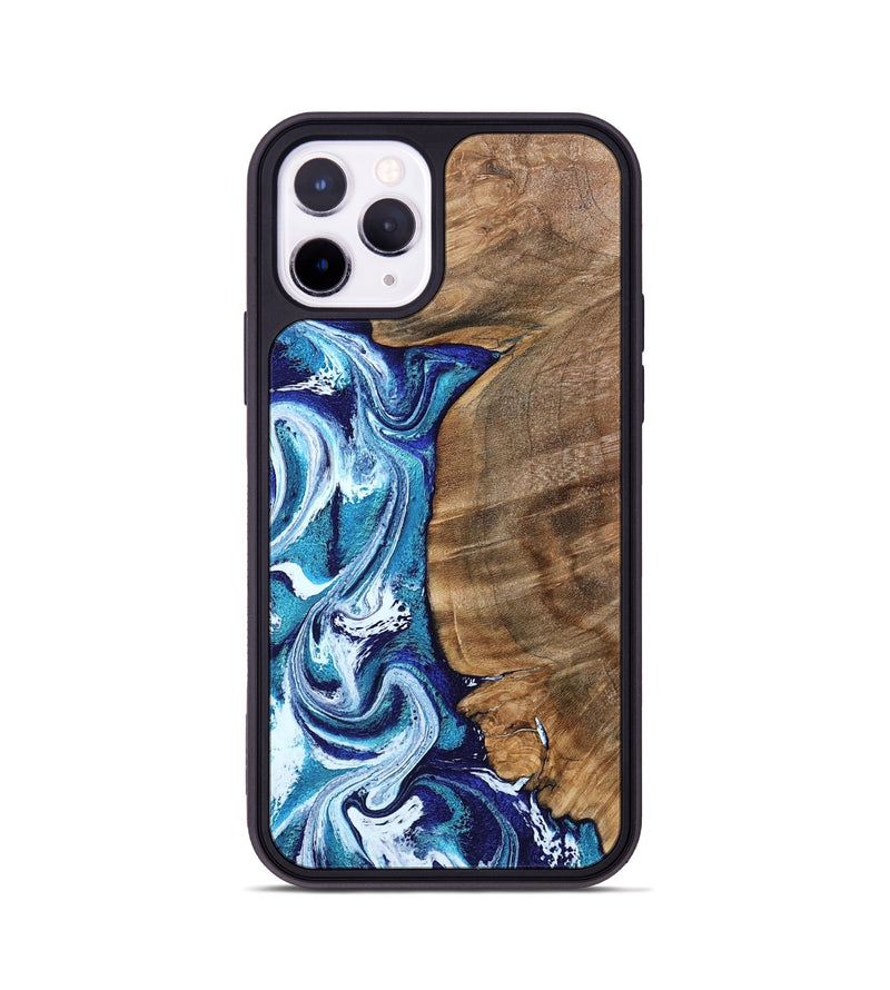 iPhone 11 Pro Wood Phone Case - Chrissy (Blue, 801556)