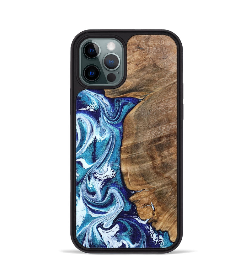 iPhone 12 Pro Wood Phone Case - Chrissy (Blue, 801556)