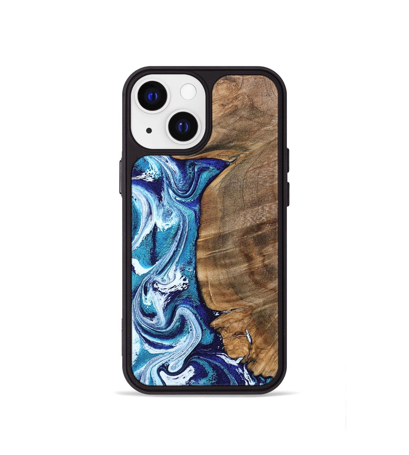 iPhone 13 mini Wood Phone Case - Chrissy (Blue, 801556)