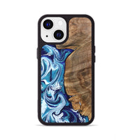 iPhone 13 Wood Phone Case - Chrissy (Blue, 801556)