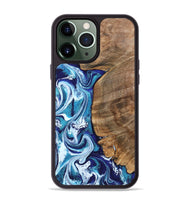 iPhone 13 Pro Max Wood Phone Case - Chrissy (Blue, 801556)