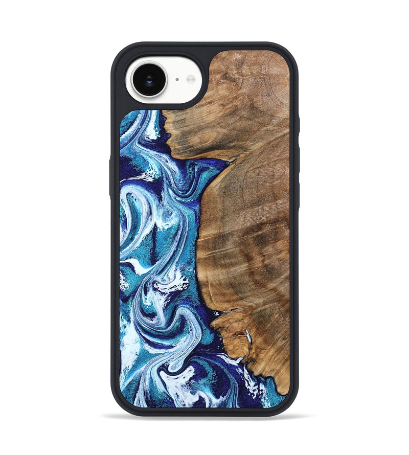 iPhone 16e Wood Phone Case - Chrissy (Blue, 801556)
