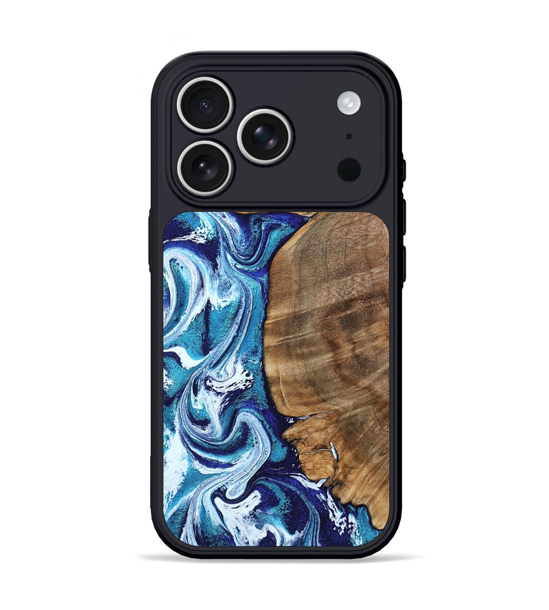 iPhone 17 Pro Wood Phone Case - Chrissy (Blue, 801556)