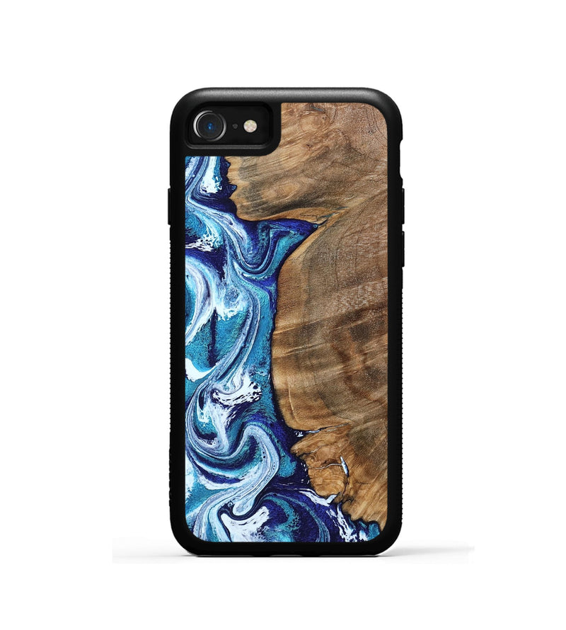 iPhone SE Wood Phone Case - Chrissy (Blue, 801556)