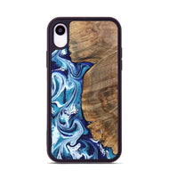 iPhone Xr Wood Phone Case - Chrissy (Blue, 801556)