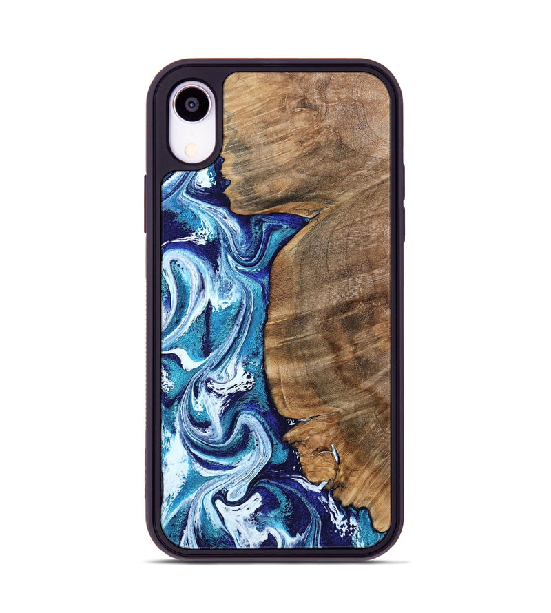 iPhone Xr Wood Phone Case - Chrissy (Blue, 801556)