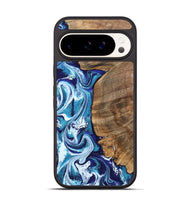 Pixel 9 Wood Phone Case - Chrissy (Blue, 801556)