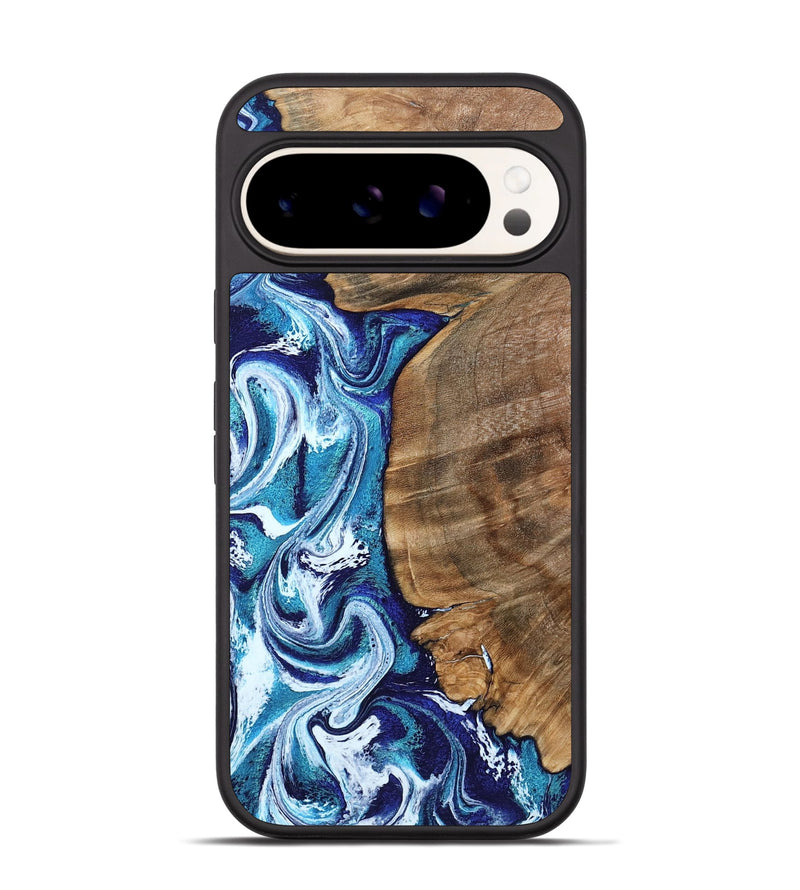 Pixel 9 Wood Phone Case - Chrissy (Blue, 801556)