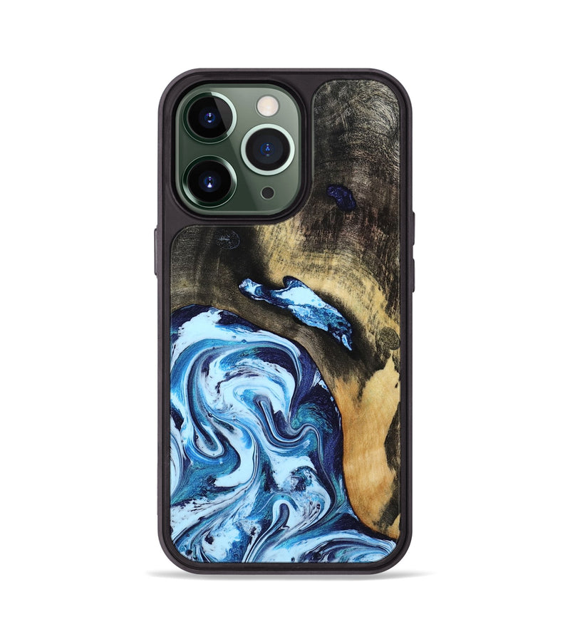 iPhone 13 Pro Wood Phone Case - Hailey (Blue, 801558)