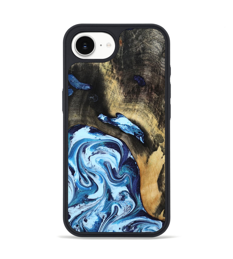 iPhone 16e Wood Phone Case - Hailey (Blue, 801558)
