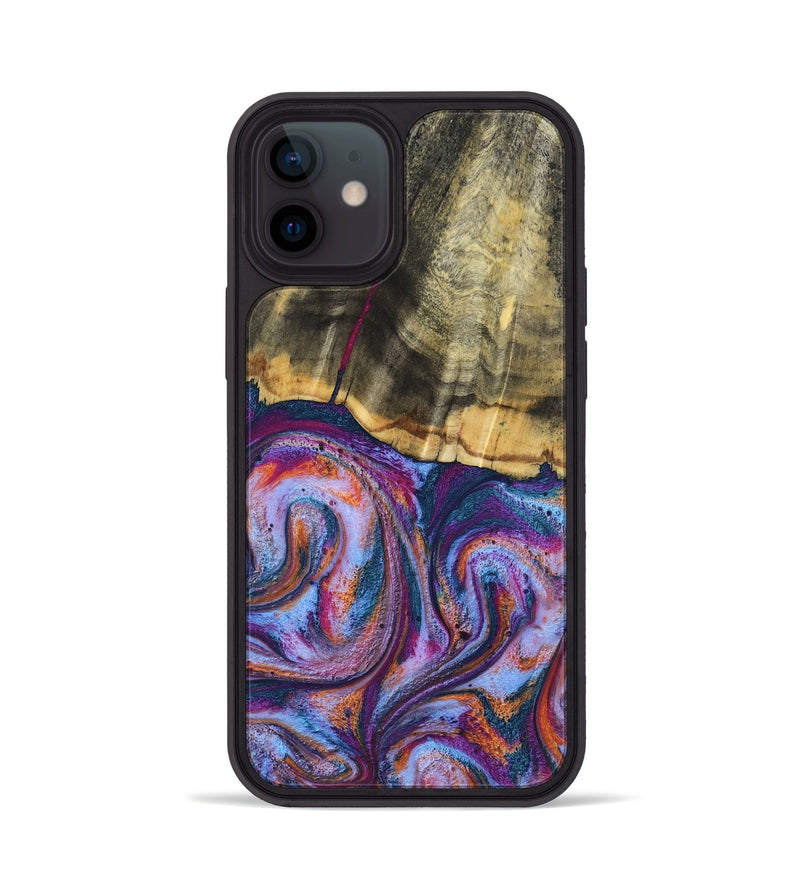 iPhone 12 Wood Phone Case - Anakin (Blue, 801559)