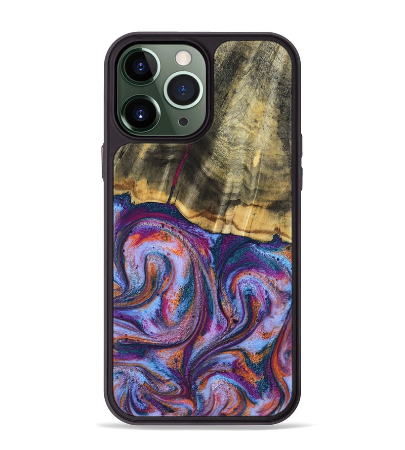 iPhone 13 Pro Max Wood Phone Case - Anakin (Blue, 801559)