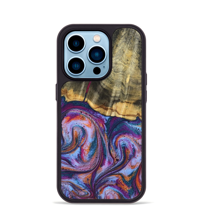 iPhone 14 Pro Wood Phone Case - Anakin (Blue, 801559)