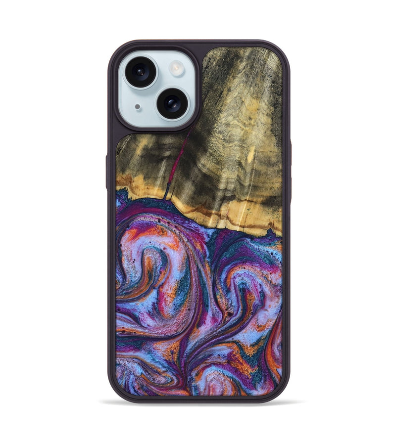 iPhone 15 Wood Phone Case - Anakin (Blue, 801559)