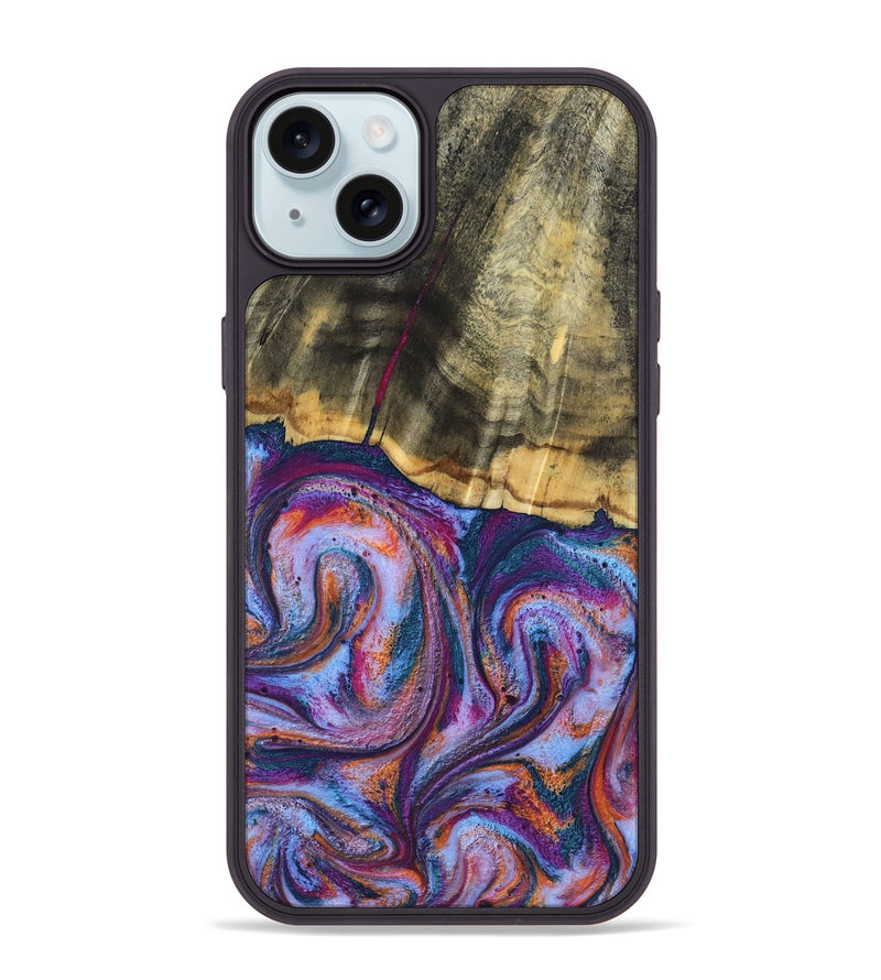 iPhone 15 Plus Wood Phone Case - Anakin (Blue, 801559)