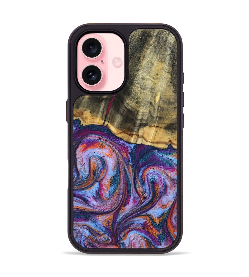 iPhone 16 Wood Phone Case - Anakin (Blue, 801559)