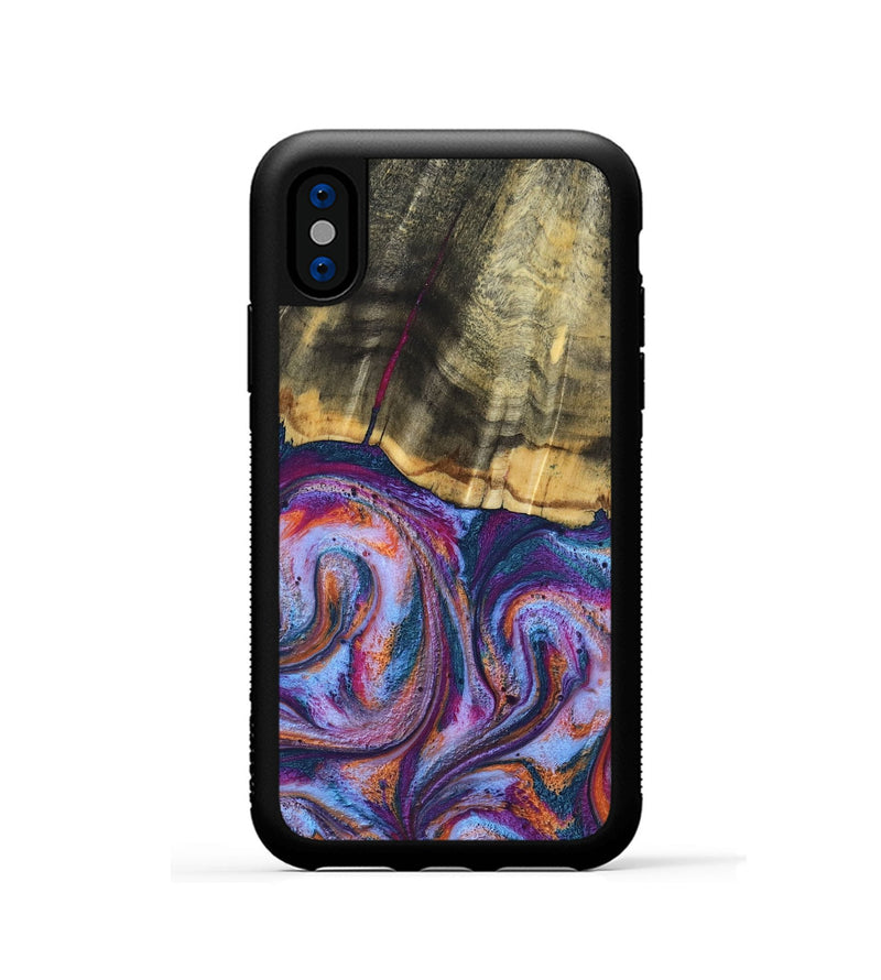 iPhone Xs Wood Phone Case - Anakin (Blue, 801559)