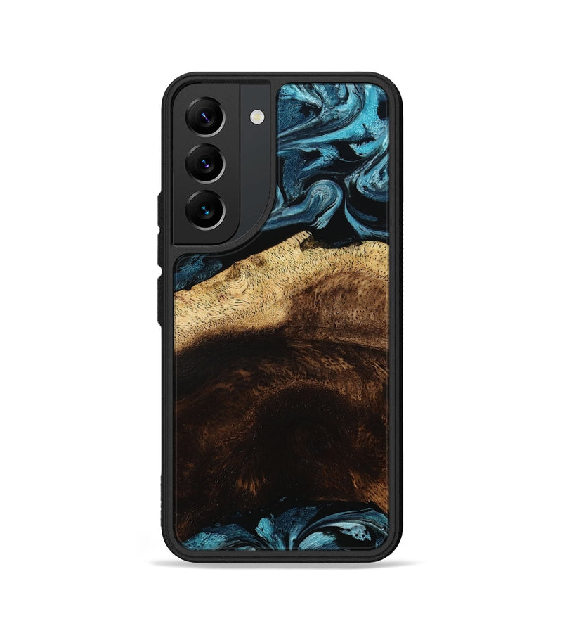Galaxy S22 Wood Phone Case - Elliot (Blue, 801560)