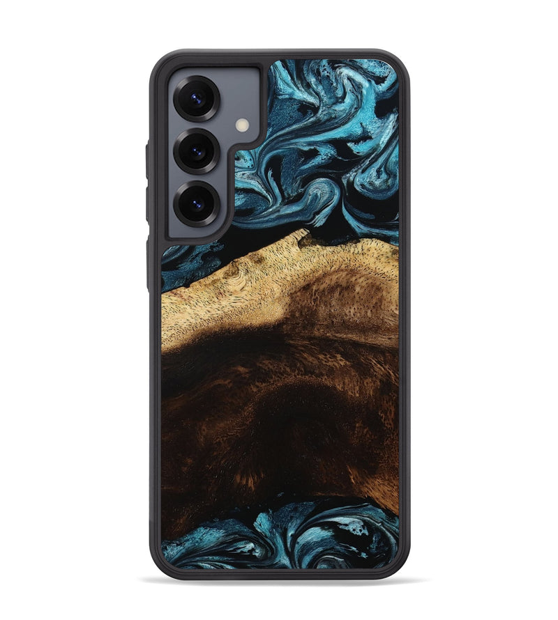 Galaxy S25 Plus Wood Phone Case - Elliot (Blue, 801560)