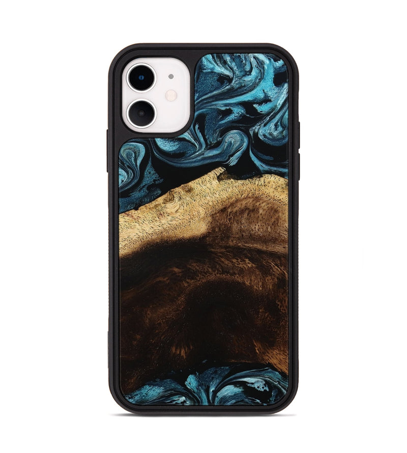 iPhone 11 Wood Phone Case - Elliot (Blue, 801560)